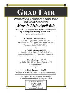 Grad Fair flier March 12th to April 6th
