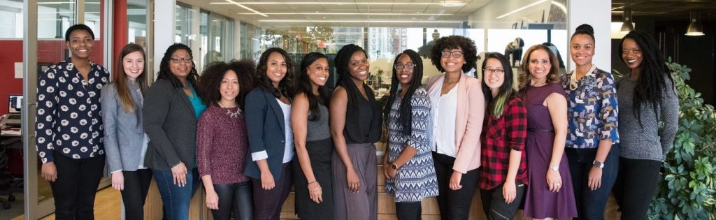 Group of business women looking serious