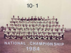 1984 National Championship Football Team inducted for Outstanding Team